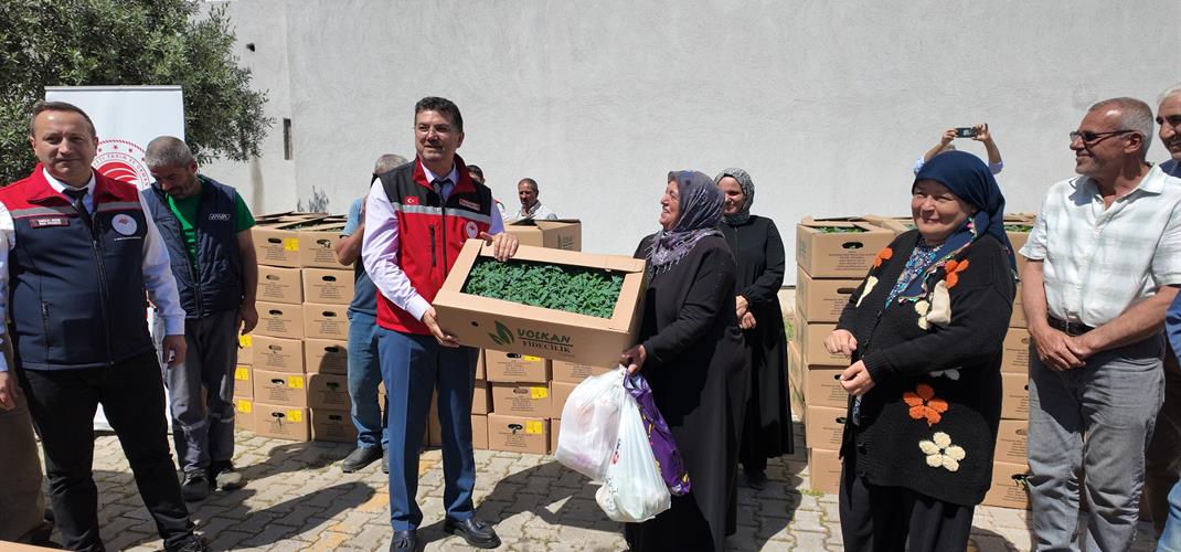  Tarım Arazilerinin Kullanımının Etkinleştirilmesi Projesi Kapsamında Yazlık Sebze Fidesi Dağıtımı Gerçekleştirildi